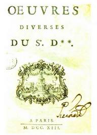 Boileau-ren Oeuvres diversev>, liburuaren azala. 1713.<br><br>